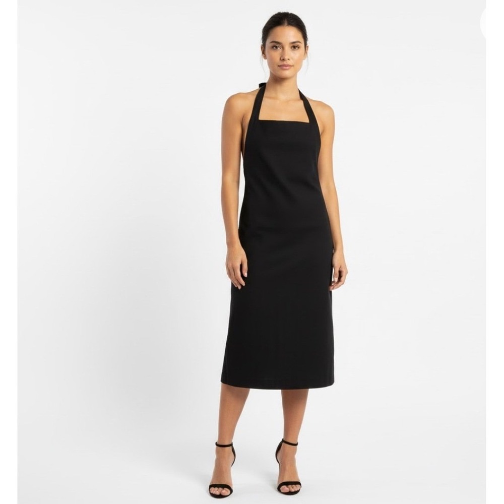 Lauren Ralph Lauren Women's Dress Size 8 Black Halter Neck Knee Length